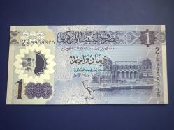 Libya 1 Dinar. Çil. Polimer