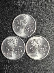 1976 YILINA AİT 5 KURUŞ 3 LÜ SET ÇİL TCM 5448