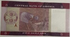 LİBERYA 5 DOLAR ÇİL 2016  KAĞIT PARA