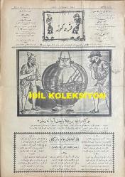 Osmanlıca Karagöz Mizah Dergisi-Gazetesi, Orijinal Dönem Basım, (Ottoman Magazine-Newspaper-Journal Illustré Cara-Gueuz) - 3 Şubat 1926 - Sayı: 1866 - Karikatürist Togo'nun İtalya'nın Silahlanmasına Dair Benito Mussolini'yi Tasvir Eden Çalışması: Bu Gidişle Bir Patlayacak Amma Ne Zaman? 