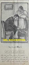 Osmanlıca Karagöz Mizah Dergisi-Gazetesi, Orijinal Dönem Basım, (Ottoman Magazine-Newspaper-Journal Illustré Cara-Gueuz) - 3 Şubat 1926 - Sayı: 1866 - Karikatürist Togo'nun İtalya'nın Silahlanmasına Dair Benito Mussolini'yi Tasvir Eden Çalışması: Bu Gidişle Bir Patlayacak Amma Ne Zaman? 