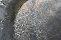 VİNTAGE CORONET PLATE 1506 - 47 YÜKSEK COK YOĞUN  GÜMÜŞ KAPLAMA BAKIR ŞEKERLİK (ÇİFTRAF