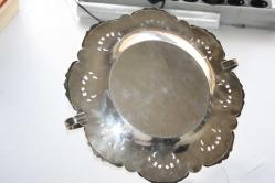 VİNTAGE CORONET PLATE 1506 - 47 YÜKSEK COK YOĞUN  GÜMÜŞ KAPLAMA BAKIR ŞEKERLİK (ÇİFTRAF