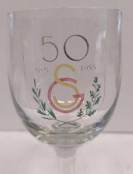 Galatasaray 50.Yıl Özel Üretim Cam Bardak (1905-1955) 2 Adet