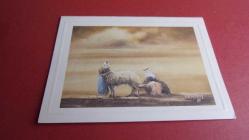 DAVETİYE. KEÇİ SAĞAN KADINLAR.- Ressam Faruk OKTAY