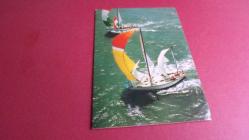 DAVETİYE   YELKENLİ TEKNE   ( Arka kısmı yazılı )