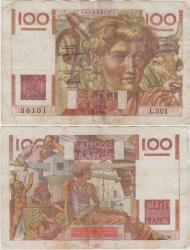 *** FRANSA 100 FRANK 1949 ÇOK TEMİZ.