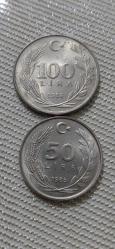 1985-1986 MADENİ 50 LİRA VE 100 ÇİL