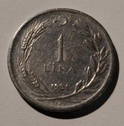 1961 madeni 1 lira