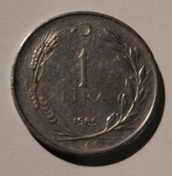 1965 madeni 1 lira