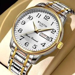 İş ve Günlük Kullanım İçin Uygun Yeni Şık Paslanmaz Çelik Trend Saat. Bu Lüks Erkek Saati, Benzersiz, Sessiz ve Minimalist Tasarıma Sahiptir, Pille Çalışır, Çoklu Fonksiyonlara Sahiptir, Quartz Mekanizmalıdır.