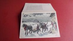 Tebrik kartı kış  sahnesini. 19 yüzyıl sonu 20 yüzyıl başı.  ( arka kısmı yazılı )