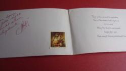 Tebrik kartı bir Noel. .20 yüzyıl ortaları ( arka kısmında yazı  imza pul var   )