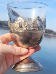 Antika 19 y.y. fiyonklu art nouveau pirinç şekerlik