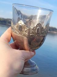 Antika 19 y.y. fiyonklu art nouveau pirinç şekerlik