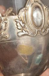 Antika 19 y.y. fiyonklu art nouveau pirinç şekerlik