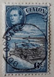 İngiliz sömürgesi Seylan 1938 - damgalı