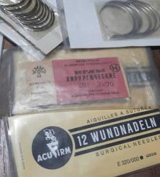 Cerrahi İğne Ameliyat İğnesi ÇElik İğne LOTU - Alman ve Rus Açılmamış 16 PAKET Dekorluk koleksiyonluk