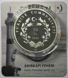 2010 Ahırkapı Feneri Deniz Fenerleri Serisi No:2 , 925 Ayar Gümüş Hatıra Parası Sertifikalı Orijinal Darphane Poşetinde