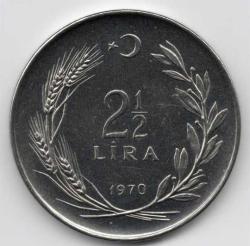 1970 fao saban kılıçtan üstündür 2.5lira hatıra parası
