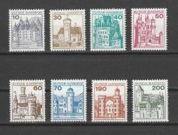 1977 Almanya Saraylar ve Kaleler Damgasız Tam Seri MNH