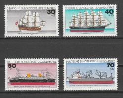 1977 ALMANYA GEMİLER DAMGASIZ TAM SERİ MNH