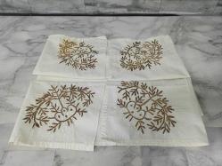 Eskilerden Sandık Çıkması Gümüş Tel Kırma İşlemeli 2 Adet Gelin Bohçası