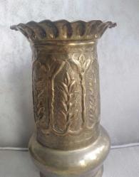 Vintage El İşi Pirinç Vazo