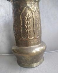 Vintage El İşi Pirinç Vazo