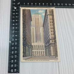 Antika 1930 Looking Down La Salle  Street Chicago Board of Trade in The Background  Amerika Kart Postal 1 Cent  Jones And Barry Posta Pulu