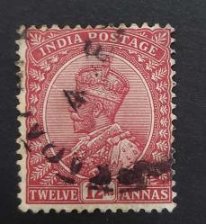 İngiliz sömürgesi Hindistan Kral V. George Dönemi- damgalı