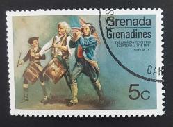 Karayip Denizi Grenada Grandinleri - damgalı pul- Amerikan Bağımsızlık yıldönümü hatıra pulu