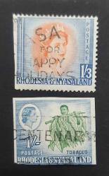 İngiliz sömürgesi Rodezya&Nyassaland - damgalı pullar - haliyle kondüsyonda