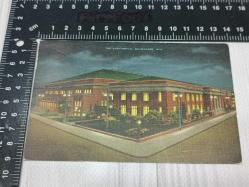 Antika 1949 The Auditorium Milwaukee  WIS Amerika Kart Postal 3 Cents JEFFERSON Posta Pulu