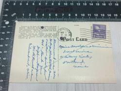 Antika 1949 The Auditorium Milwaukee  WIS Amerika Kart Postal 3 Cents JEFFERSON Posta Pulu