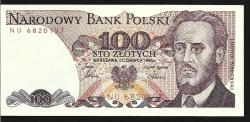 ** POLONYA ( 100 * ZLOTYCH ) 1986 - ÇİL * ÇİL  ALTI