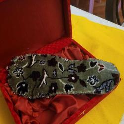 LOT.3 » CENNET BAHÇESİ RAVZA HALISINDAN KADEMİ ŞERİF. AYAK İZİ. ÇOK NADİR.