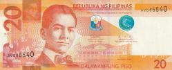 Koleksiyon ürünü Filipinler 20 peso 2014 ÇİL