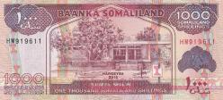 Somaliland 1000 şilin 2014 ÇİL
