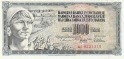 Yugoslavya 1000 dinar 1981 ÇİL