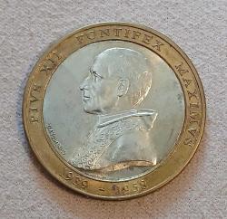 Vatikan Papa XII. Pius Hatıra Madalyon 1939-1958
