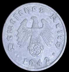 Almanya Adolf Hitler Dönemi 1942 A 1 Reichspfenig Çil çinko 1.80gr
