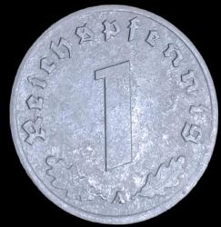 Almanya Adolf Hitler Dönemi 1942 A 1 Reichspfenig Çil çinko 1.80gr