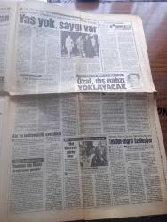 Güneş Gazetesi - Turkish Newspaper - 10 Kasım 1988 - Bugün 10 Kasım ölümünün 50. Yıldönümünde Atatürk'ü törenlerle alacağız Fotoğrafı - Atatürk'ü anarken Yazan İsmail Cem - Turgut Özal Fransa ve ABD'ye gidiyor - Neuchatel Xamax'ı 5-0 yenerek üçüncü tura geçen Galatasaray - Tanju Çolak ve kaptan Cüneyt Tanman omuzlarda Fotoğrafı - ABD'de Bush devri - Miki Fare Keloğlan Sevimli Yunus Flipper ve İstanbul çocukları tarabya'da buluşacaklar - halk ödülü Yaşar Kemal'in - bilgisayar aşısı geldi - bilgisayarda sisteme bulaşan virüs nasıl yayılmaya başlar - Nejat Uygur hastane mi kestane mi - kemalizm ve Atatürkçülük inceleme Erol Toy Yazı Dizisi - Nil Burak Mehtap Ar kulübünüz Süreyya'da - uygulamalı sürücü Okulu açıldı - ANAP Genel Başkan yardımcısı Recep Erguna suikastin kilit adamı İmdat Halis yakalandı - Sakaryaspor güçlü rakibi Frankfurt karşısında varlık gösteremedi Fotoğrafı - tutuklu annesi Hanım Sönmez kendini yaktı Fotoğrafı -  mahkum Hasan Arı'ya Kenan Evren'den af - Suna Pekuysal