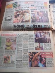 Güneş Gazetesi - Turkish Newspaper - 28 Ağustos 1986 - Dışişleri Bakanı Vahit Melih Halefoğlu Tahran'da sıcak karşılandı fotoğraf - İran PKK ile hiçbir ilişkisi olmadığını ancak Barzaninin zor duruma düşmesini istemediğini bildirdi - NATO başkomutanı Rogers Suriye'yi vurabiliriz dedi - Doğu gerçeği yazan Güneri Civaoğlu Başmakale - ANAP'a Bingöl'de baskın - Turgut Özal'a terzisi Ahmet Bozkurt'tan yılda 2 milyon - seçim 1986 - Liderler dolaşıyor resimler konuşuyor - İsmet İnönü altın madalya Turgut Özal gümüş madalya Bülent Ecevit bronz madalya - Julio Iglesias çok mutlu Fotoğrafı - TSE karikatür yarışması - şeytanın gör dediği yazan Çetin Altan - Amerika'nın sesi radyosu Türkiye aleyhtarı blok'un yeni taktiğini açıkladı bölücüler piyon - kemalizm ölüyor mu yazan Şinasi Özdenoğlu - dünyanın en yaşlı devlet adamı Atatürk'ün yaşayan son arkadaşıydı Celal Bayar yazan Mükerrem Sarol Yazı Dizisi - ustura Kemal yazan ve çizen Haldun Sevel - İbrahim Tatlıses Kübana'da - Ferdi Özbeğen Golf'de