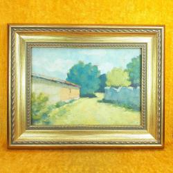 ANTİKA , ÇERÇEVELİ , İMZASIZ PEYZAJ YAĞLIBOYA RESİM