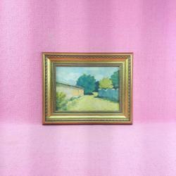 ANTİKA , ÇERÇEVELİ , İMZASIZ PEYZAJ YAĞLIBOYA RESİM