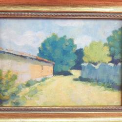 ANTİKA , ÇERÇEVELİ , İMZASIZ PEYZAJ YAĞLIBOYA RESİM