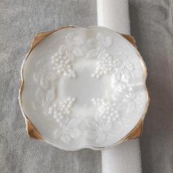 Altın Yaldızlı Opalin Meyve Tabağı