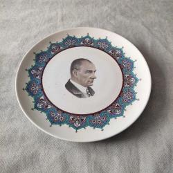 Sümerbank Porselen ATATÜRK Görselli Tabak